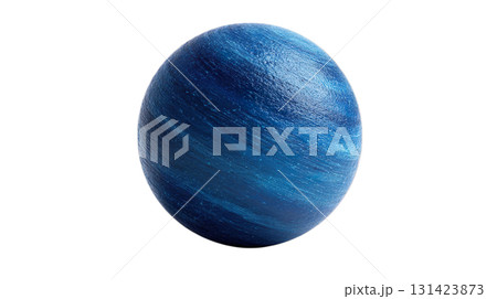 透明背景（png）に海王星のイメージの青い惑星の3Dイラスト 131423873