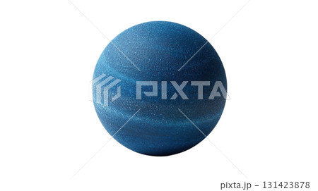 透明背景(png)に海王星のイメージの青い惑星の3Dイラスト 透明背景(png)に海王星のイメージの青い惑星の3Dイラスト 131423878