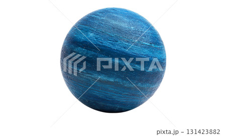 透明背景（png）に海王星のイメージの青い惑星の3Dイラスト 131423882