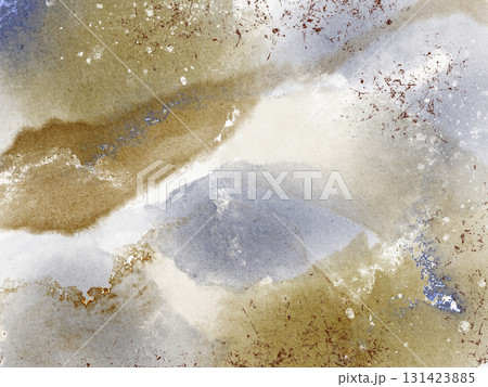 Watercolor abstract texture with blue and brown tones. Drawing with natural surface pattern, geology stone effect, marbling, fluid wave. Decorative backdrop for wall, poster, banner, wallpaper design. Watercolor abstract texture with blue and brown tones. Drawing with natural surface pattern, geology stone effect, marbling, fluid wave. Decorative backdrop for wall, poster, banner, wallpaper design. 131423885