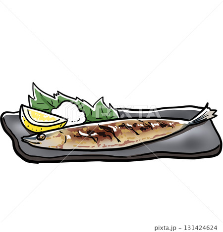 さんまの塩焼きのイラスト 131424624