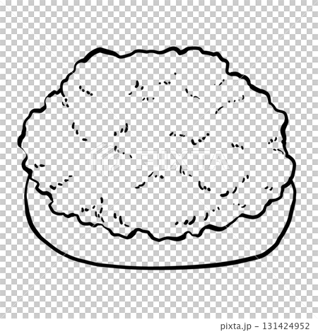 シンプルなずんだもちの線画 131424952