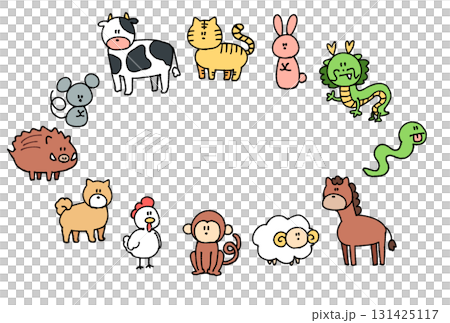 十二生肖新年賀卡（無文字） 131425117