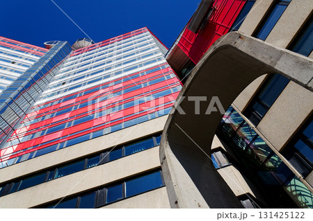 The Lilla Bommen building called Lipstick at harbor on Gota river bank, Gothenburg, Sweden, sunny day The Lilla Bommen building called Lipstick at harbor on Gota river bank, Gothenburg, Sweden, sunny day 131425122