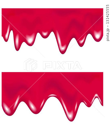 Dripping glossy pink cream, jelly or caramel border. Dripping glossy pink cream, jelly or caramel border. 131425555