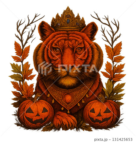 動物とハロウィンの共演 動物とハロウィンの共演 131425653