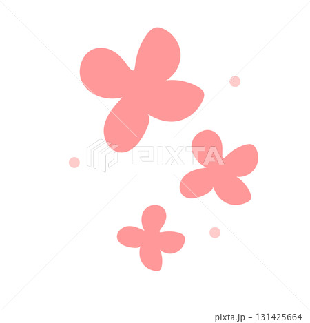 花のイラスト　うれしい・楽しいなどの効果 131425664