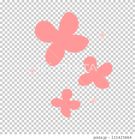 花のイラスト　うれしい・楽しいなどの効果 131425664