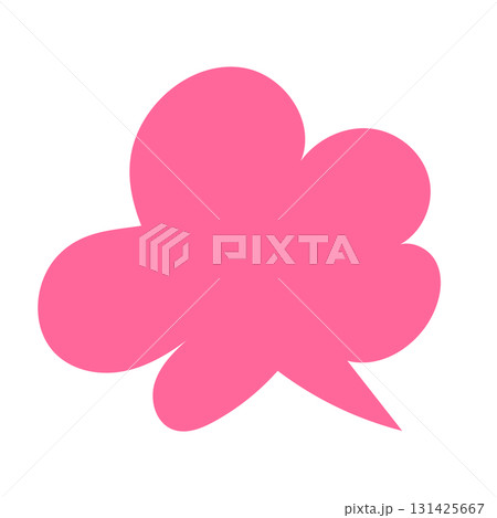 ぷんぷん怒るマーク　ピンク色 131425667