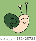 Cute snail drawing, simple funny animal 131425728