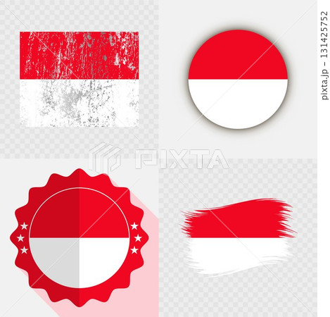 Monaco National Flag Icon Collection. 131425752