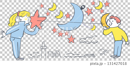星月相連的夜話－女輔導員與少年的插畫 131427018