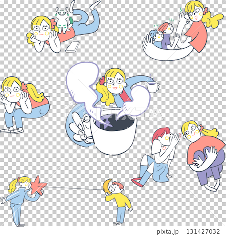 I'm always available. A natural and attentive consultation. Illustration of a counselor and a child. I'm always available. A natural and attentive consultation. Illustration of a counselor and a child. 131427032