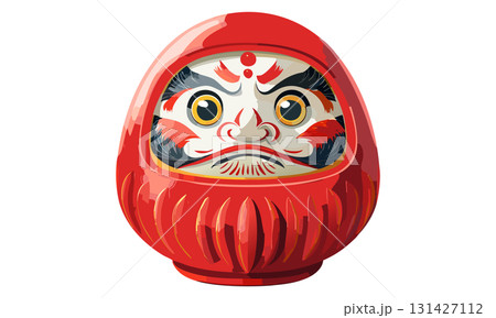 お祝いの赤いダルマ 131427112