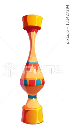 Ancient Egypt game vase icon asset, vintage Egyptian symbol and treasure. Isolated vector pottery with bright colors and decorative patterns. Historical relic, puzzle item, archaeology museum artefact Ancient Egypt game vase icon asset, vintage Egyptian symbol and treasure. Isolated vector pottery with bright colors and decorative patterns. Historical relic, puzzle item, archaeology museum artefact 131427294
