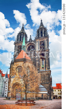 Amazing Meissen Cathedral or the Church of St John and St Donatus in Meissen town on the River Elbe. 131428090