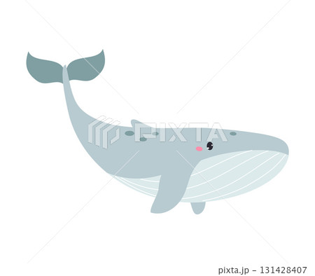 Northern Whale Animal and Zoo Creature from Cold North Vector Illustration 131428407