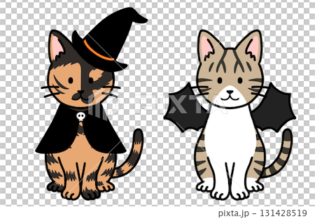 ハロウィンコスチュームの猫・ネコ・ねこ ハロウィンコスチュームの猫・ネコ・ねこ 131428519