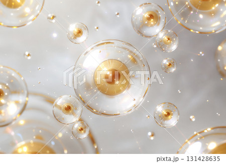 幹細胞エキスと金コロイドを配合した美容成分イメージ 幹細胞エキスと金コロイドを配合した美容成分イメージ 131428635