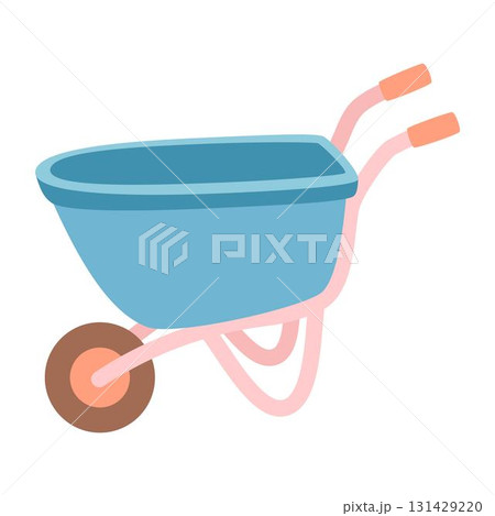 gardening cart isolated, flat style gardening cart isolated, flat style 131429220