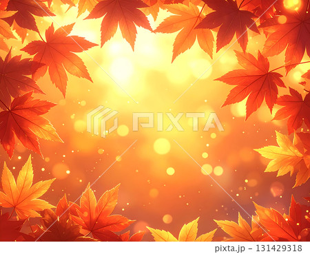 紅葉　秋　背景素材 131429318