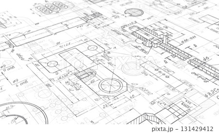 Engineering industrial background.Technical drawing .Technology banner .  131429412