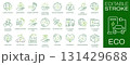 Eco icons, such as ecology, biodiversity, green, solar panel, leaf and more. Editable stroke. 131429688