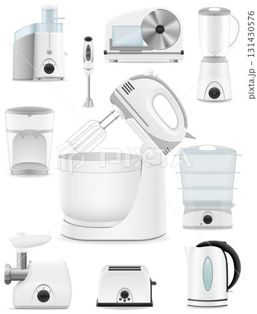 kitchen domestic appliances eguipment cartoon stock vector illustration 131430576