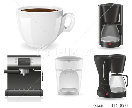 kitchen coffee machine cartoon stock vector illustration 131430578