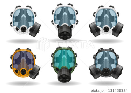 protective respirator gas mask cartoon stock vector illustration 131430584