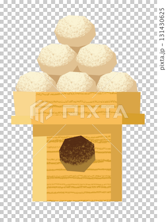 Paper-cut style Tsukimi Dango 131430625