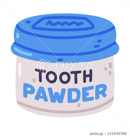 Tooth Powder as Oral Hygiene and Dental Object and Element Vector Illustration 131430766