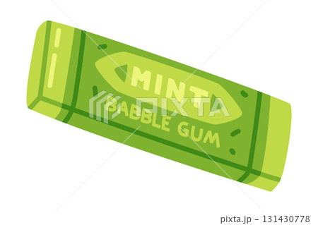 Chewing Gum as Oral Hygiene and Dental Object and Element Vector Illustration 131430778