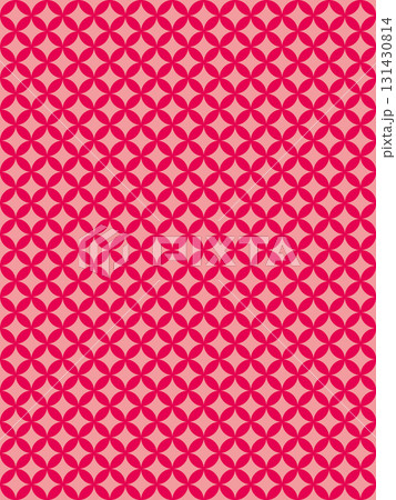 サーモンピンクの七宝柄の背景 サーモンピンクの七宝柄の背景 131430814
