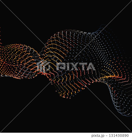 Abstract Halftone Wave Dotted Background 131430890