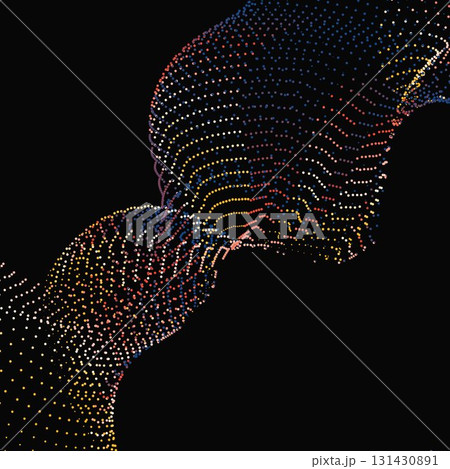 Abstract Halftone Wave Dotted Background 131430891