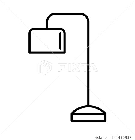 Floor lamp icon. Home decor element thin line illustration. Floor lamp icon. Home decor element thin line illustration. 131430937