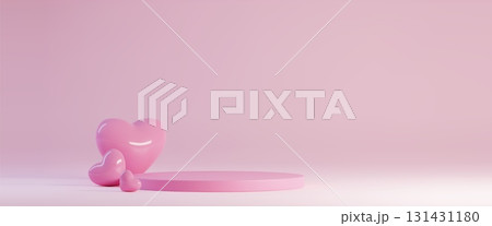 Heart podium 3d composition Heart podium 3d composition 131431180
