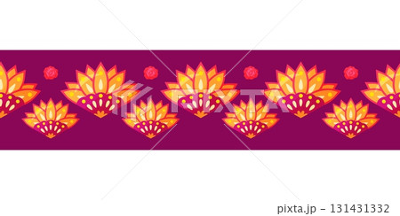 Diwali Seamless Border with Abstract Indian Ornament Diwali Seamless Border with Abstract Indian Ornament 131431332