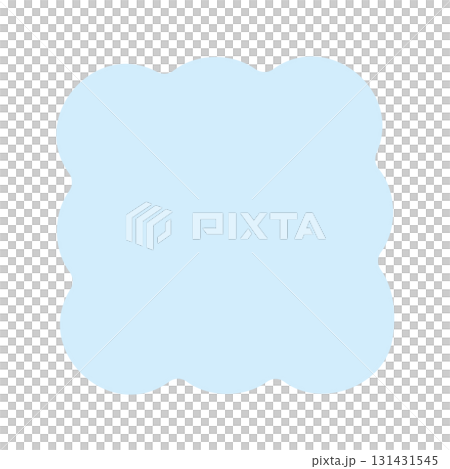 Simple and stylish light blue fluffy shapes - Pop illustrations for backgrounds, frames, and decorations 131431545