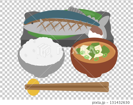 烤魚套餐（秋刀魚）插圖 131432630