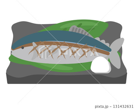 焼き魚(秋刀魚)イラスト 焼き魚(秋刀魚)イラスト 131432631