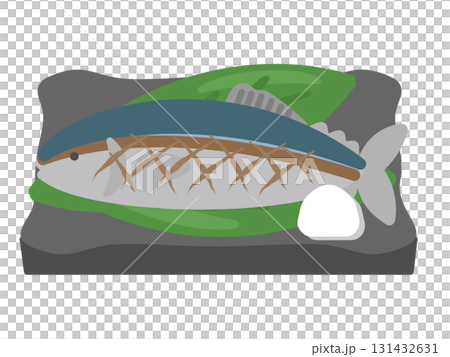 焼き魚(秋刀魚)イラスト 焼き魚(秋刀魚)イラスト 131432631