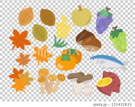 Autumn taste illustration set Autumn taste illustration set 131432633