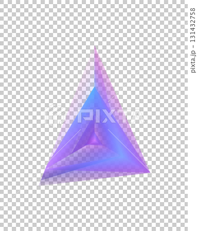 Abstract Glowing Prism in Purple and Blue Light 131432758