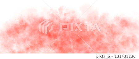 Red smoke clouds rising on transparent background with upper empty space for dramatic or mysterious visual scenes Red smoke clouds rising on transparent background with upper empty space for dramatic or mysterious visual scenes 131433136