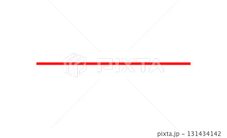 Red horizontal line on a white background. Minimalism and design. 131434142