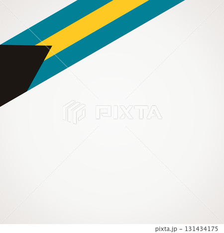 Corner ribbon flag of The Bahamas Corner ribbon flag of The Bahamas 131434175
