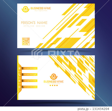 Business card. Double-sided business card design. Corporate and individual corporate style template Business card. Double-sided business card design. Corporate and individual corporate style template 131434204
