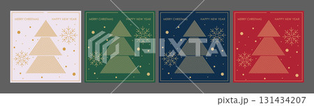 Merry Christmas and Happy New Year. A holiday greeting template for postcards, banners and flyers. A set of color options Merry Christmas and Happy New Year. A holiday greeting template for postcards, banners and flyers. A set of color options 131434207